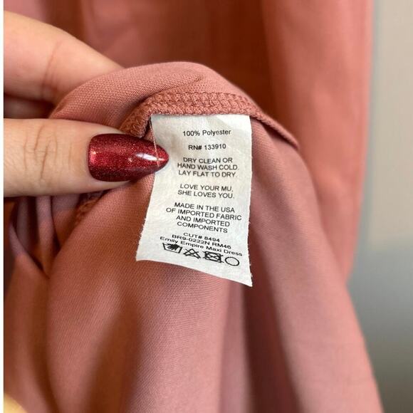 NWT Show Me Your MuMu Emily Empire Maxi Dress On Rustic Mauve Size Medium - Picture 6 of 8